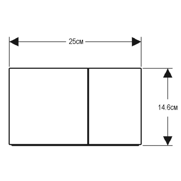Geberit Sigma70 Клавиша для двойного смыва, квадратная: черный матовый, легкоочищ. покр., B=25см 