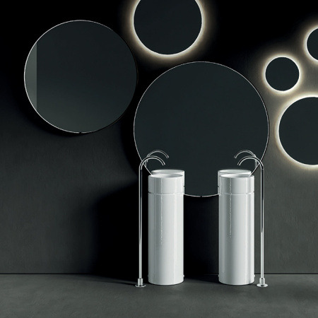 Kerasan  Oke Пьедестал для раковины 5540,слив в пол с креплением WB5N, цвет: белый 