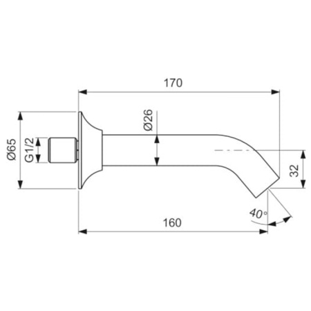 Ideal Standard La Dolce Vita Излив для ванной, 16см, цвет: PVD Brushed Gold 