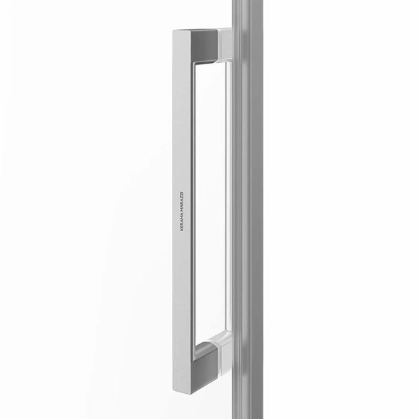 KERAMA MARAZZI Душевая дверь CRISTALLO, раздвижная с функцией soft close, 140х210, брашированный никель, уп-ка 1/2 