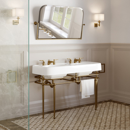 Devon Gatsby 2 Зеркало поворотное 110x65 см c держателями настенными, цвет бронза 