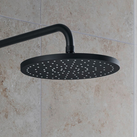 Duravit Верхний душ 250  Регулируемый угол, 1 режим,  материал: пластик, резьба 1/2“ Монтаж: потолок или стена, черный матовый (Спец.цена из наличия) 