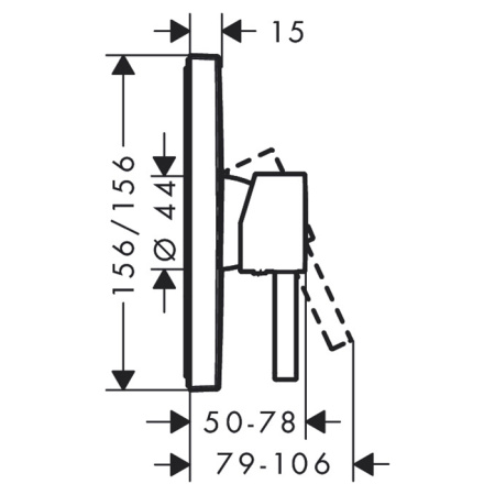HANSGROHE FINORIS Смеситель встраиваемый, однорычажный, внешняя часть, цвет белый матовый 