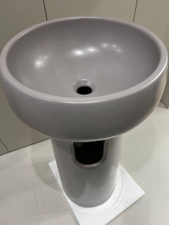 AZZURRA GRAAL Раковина напольная  d40 h85 см, без отв. под смеситель , слив в встену, цвет Ash 