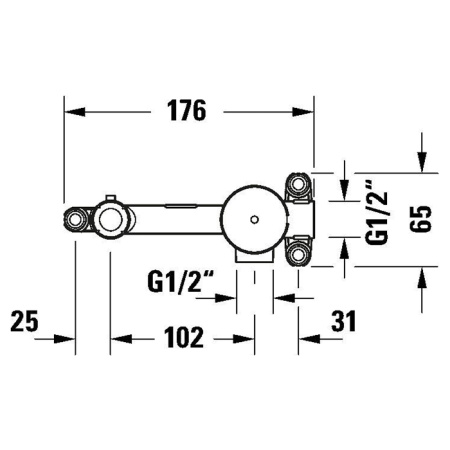 Duravit Скрытая часть смесителя для раковины (Спец.цена из наличия) 