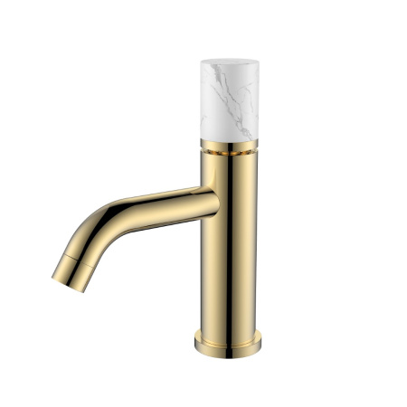 Смеситель STICK для умыв.низ.GOLD MRAMOR WHITE_Комплект 