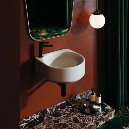 Artceram WONDER  Раковина накладная/подвесная 48х44 см, с 1 отв под смеситель, цвет белый + покр SANIGLAZE 