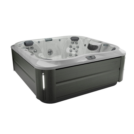 JACUZZI J375 Минибассейн 231х231х97 см, уф+озон, теплоизоляция, подсветка, Bluewave, 3кВТ, цвет Platinum, внешняя панель Smoked Ebony , без крышки 