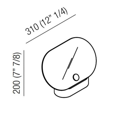 Agape Constellation Зеркало с мраморным основанием 31x20 см, мрамор Carrara, цвет: белый 