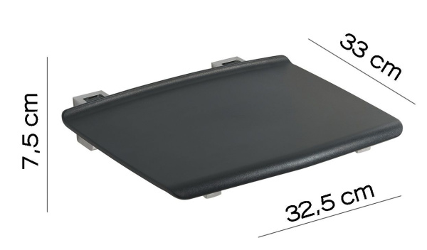 Gedy TipUp, откидное сиденье, цвет хром - пластик антрацит 