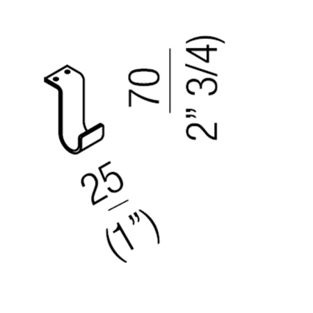 Agape Держатель для полотенец 25х70 мм, цвет белый 
