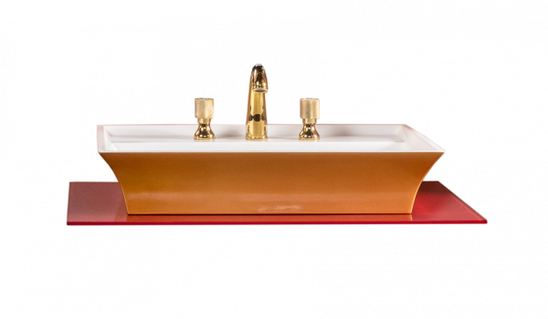 Столешница стекло 80см прямая   бордо 