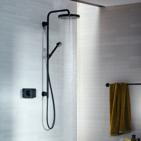 AX One Термостат для 2 потребителей, СМ, матовый черный 