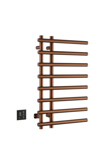 Полотенцесушитель электрический круглый сухой BRUSHED BRONZE 