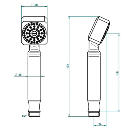 THG METROPOLIS CRISTAL CLAIR Ручной душ, цвет хром 