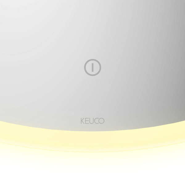 Keuco Зеркало с подсветкой круглое D800мм с регулировкой тона, с обогревом, IP 44, рама по периметру: стакан матовый сенсорный датчик 