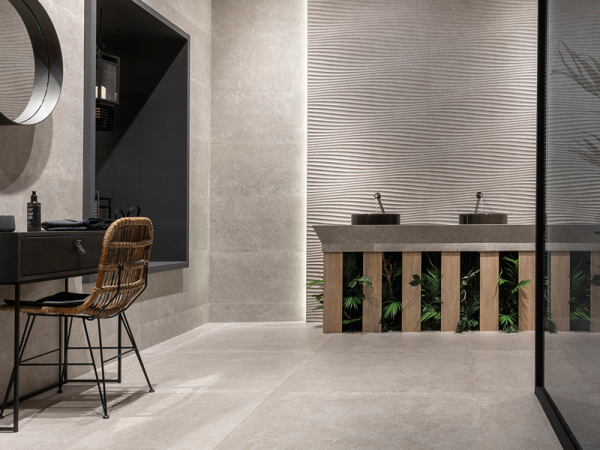 Плитка керамическая настенная VERBIER Silver 45х120 см 