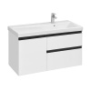 Roca DOMI Тумба подвесная 985x453x515 мм. для раковины 1000 мм, с 2 ящ. и 1 дверкой, правый, белый глянец (только для 7.3270.M.E00.4 - импорт)