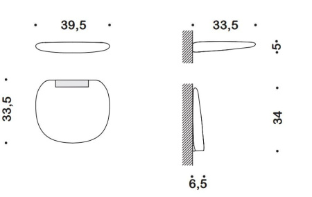 Colombo Complementi Сиденье для душа с креплениями к стене, белое 