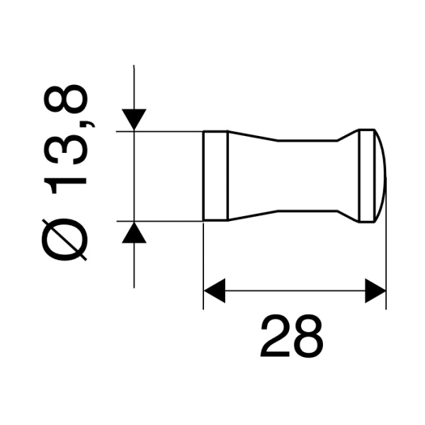 EMCO Rondo2 Крючок, 28мм, цвет хром 