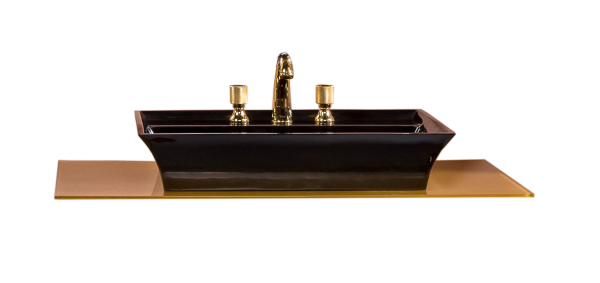 Столешница стекло 100см прямая ЗОЛОТО 