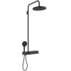 Ideal Standard Ceratherm Solos Душевая стойка, термостат, верхний душ 30см, руч.душ 13см, шланг 175см, цвет: Черный матовый