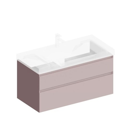 Kerama Marazzi Тумба CUBO подвесная с ящиками 100, Мальва матовая 