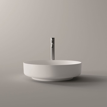 Alice Form Раковина Ø45хВ12, накладная, без отверстия под смеситель, белый глянцевый 