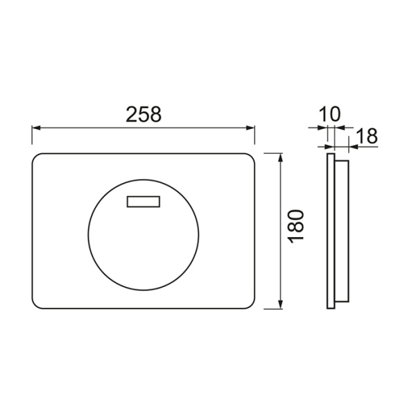 TECEspring SL Электронная панель смыва, кругл. клав., нерж. сталь, сатин, с покрытием против отпечатков пальцев 