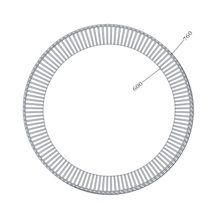 ARTCERAM Зеркало Lord Ø 76 см в керамической раме с LED-подсветкой и сенсорным выключателем, цвет белый матовый 