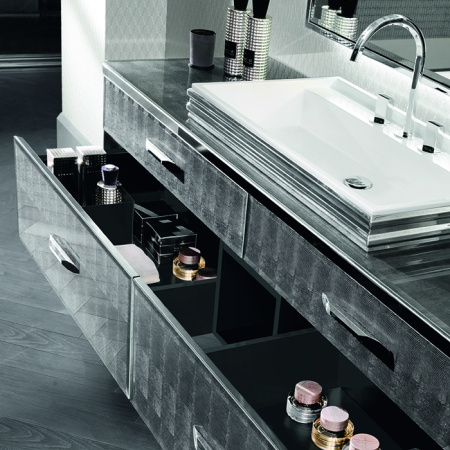 VITAGE milldue edition Раковина ZURIGO81 накладная 81х44.2хh14см без перелива c 3отв. ceramilux/сталь, цвет: белый/сталь 