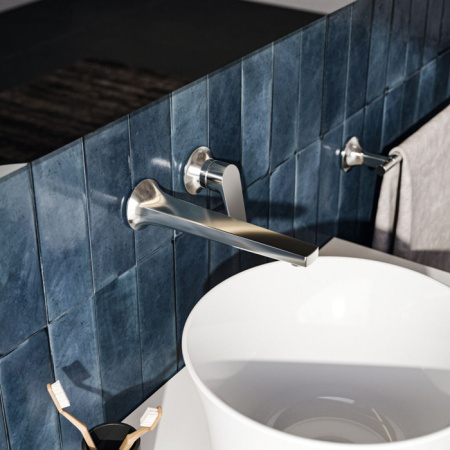 Ideal Standard La Dolce Vita Смеситель для раковины, встраиваемый, излив: 21см, без комплектом №1 A1313NU, цвет: PVD Silver Storm 