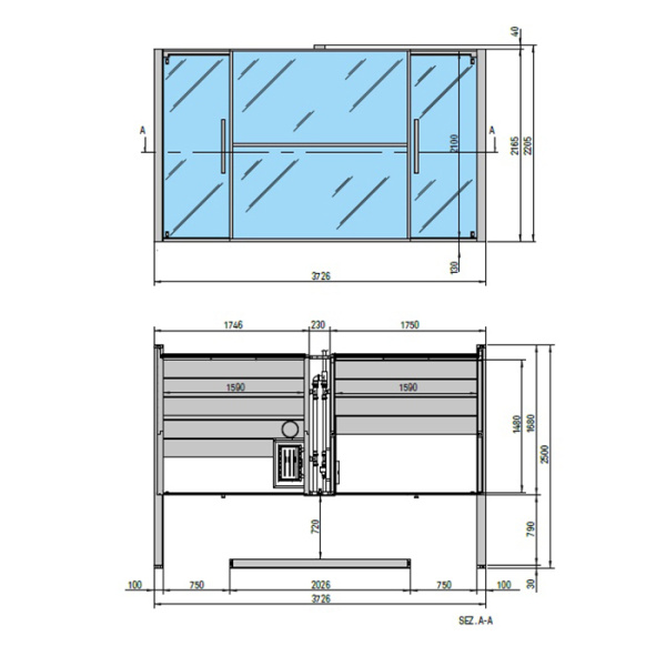 Effegibi Logica Spa Filo Сауна&Хаммам 373x250xh217см, угловая DX, цвет: Stone 
