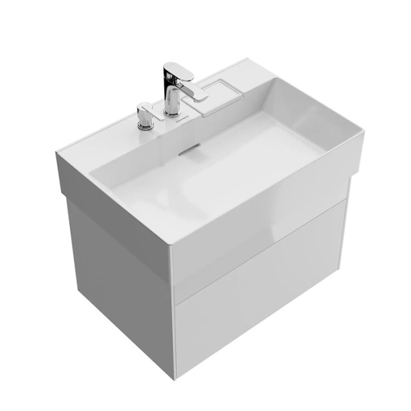 Kerama Marazzi Тумба LOGICA подвесная 2 ящика 70 см, белоснежный 