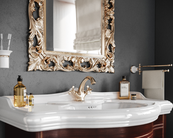 AZZURRA JUBILAEUM раковина со спинкой 112*62см с 1 отв под смеситель, цвет белый 