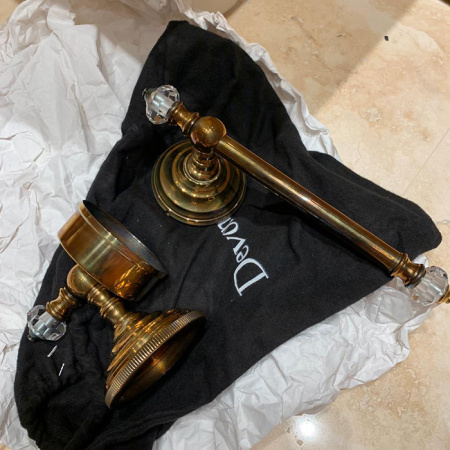 Devon Gemstone Держатель туалетной бумаги 230мм, цвет античная латунь 