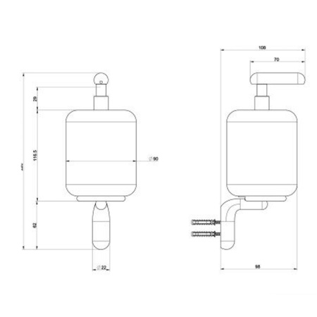 Gessi Goccia Дозатор для жидкого мыла подвесной, цвет: хром/белый 