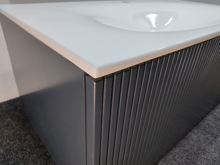 TW Shape комплект мебели, база с раковиной Kerasan 547001*1, 102х52см, с 1-м выдвиж. ящиком с механизмом push to open, цвет: серый матовый RAL7016 