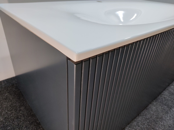 TW Shape комплект мебели, база с раковиной Kerasan 548001*1, 122х52см, с 1-м выдвиж. ящиком с механизмом push to open, цвет: серый матовый RAL7016 