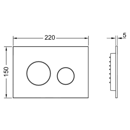 TECEloop 2.0 Пластиковая панель смыва унитаза для системы двойного смыва, черный глянц. 