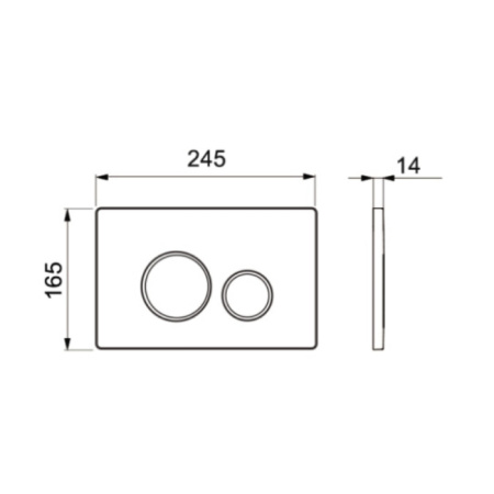 NEMO NMAD003BM Клавиши смыва - круглые кнопки, черный матовый 