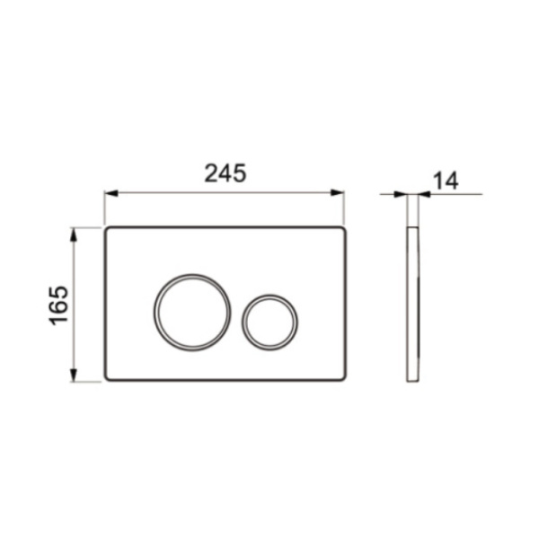 NEMO NMAD003BM Клавиши смыва - круглые кнопки, черный матовый 