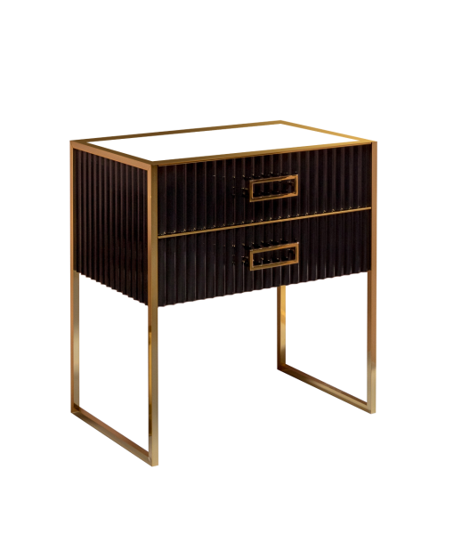 Тумба MONACO 80см  h74см  черная глянец +  золото   под раковину чашу 