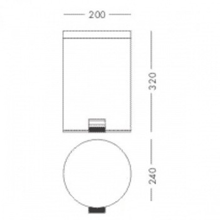 Colombo Hotel Collection Ведро для мусора 5л, с крышкой и педалью, цвет: полированная нерж.сталь 