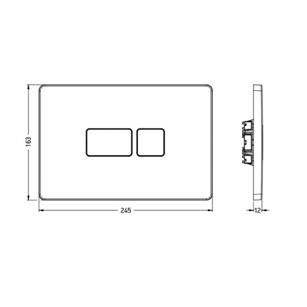 Artceram Смывная клавиша А16, цвет хром (НЕ производится!) 