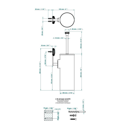 THG HIRONDELLES GOLD STAMPED Ершик для унитаза, подвесной, с крышкой, цвет хром 