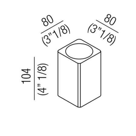 Agape Surf Стакан настольный, цвет: белый 