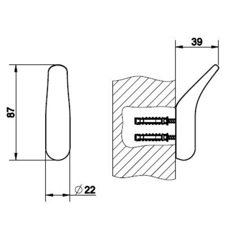 Gessi Goccia Крючок настенный, цвет: хром 