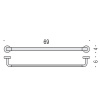 Colombo Nordic Полотенцедержатель 69 см, цвет: хром 