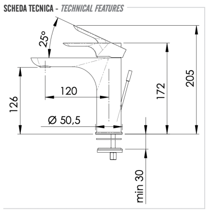 Смеситель для раковины Remer Infinity I10NO, черный матовый 